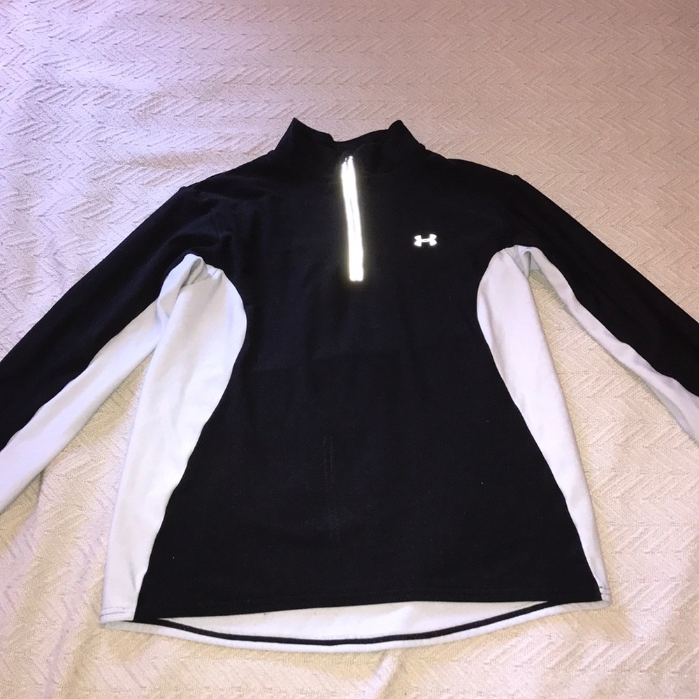 Grey and black Under Armour 3/4 zip pull over